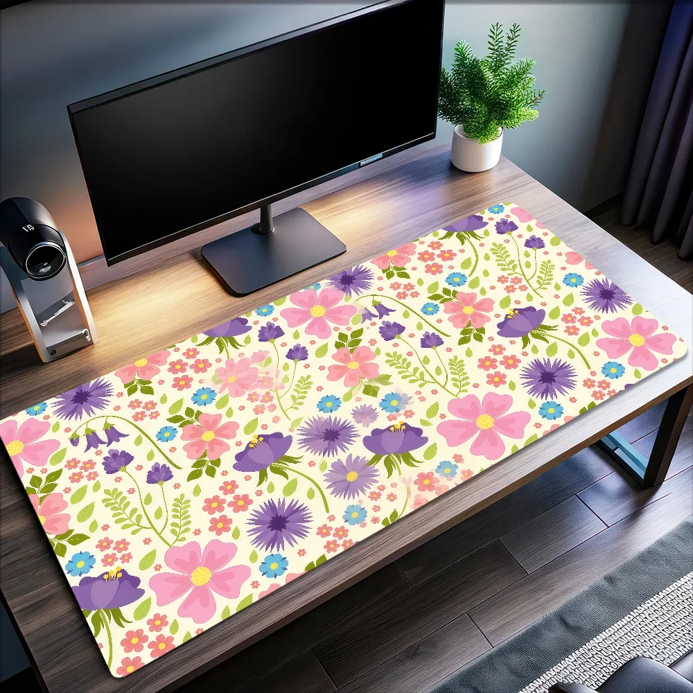 Mouse Daisy Pad Non-slip Lockedge F-Flower Office Student Gaming Thickened Large Writing Cushion MousePad