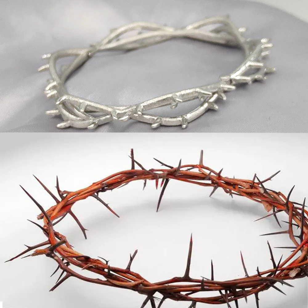 Punk Goth Thorn Bracelet Popular Fashion Hip Hop Silver Plated Metal Chain Bangle Cosplay Party Jewelry