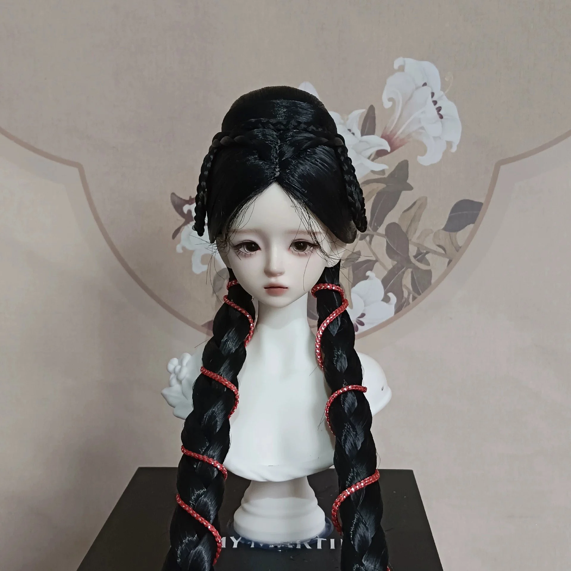 

1/6 1/4 1/3 Scale BJD Doll Wigs Ancient Costume Hanfu Braided Long Hair Fairy Wig For MSD SD13 Girl SSDF Uncle Accessories A2008