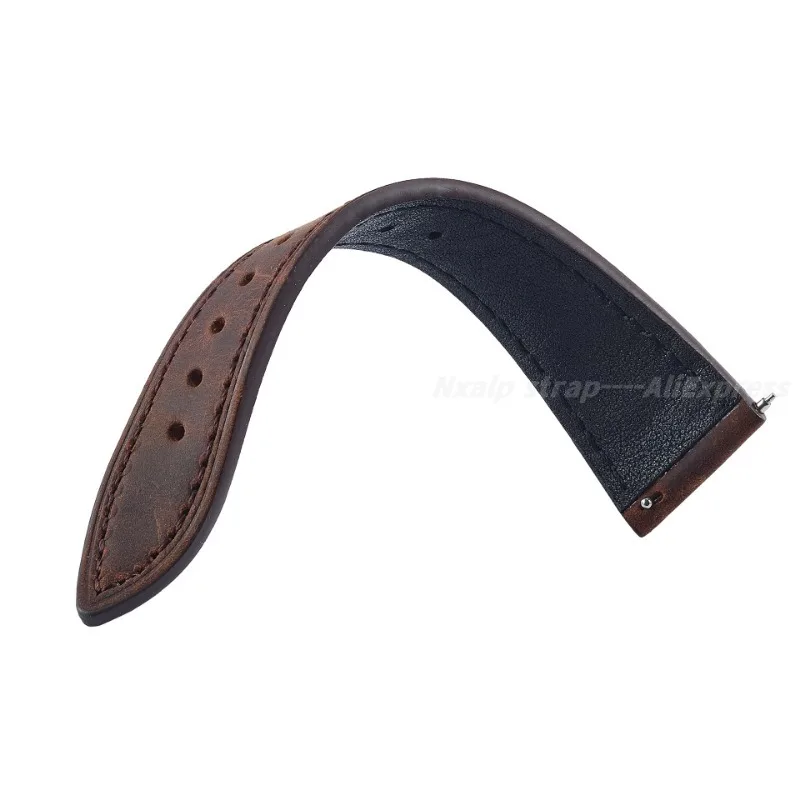 Vintage Leather Watch Strap 18mm 19mm 20mm 21mm 22mm 24mm Quick Release Cowhide Watchband for Omega for Seiko Watch Bracelet