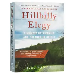 Hillbilly Elegy de J.D.Vance A Memoir of A Family and Culture in Carisis Paperback Book en inglés