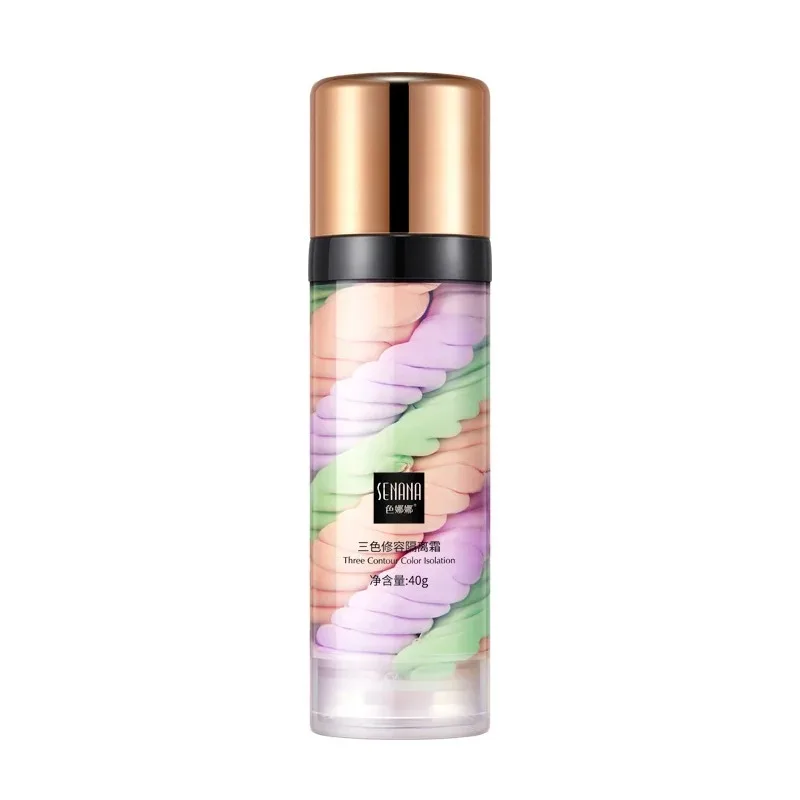 Correttore in crema per pressa liquida a tre colori Isolare il trucco Base per il viso Crema schiarente Base per primer per il viso per la pelle luminosa