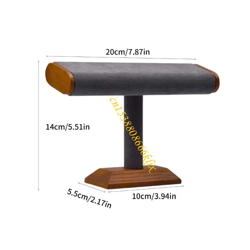 Walnut Velvets مسطح أنبوب المجوهرات شاشة الوقود من حلقات الأقراط 066C