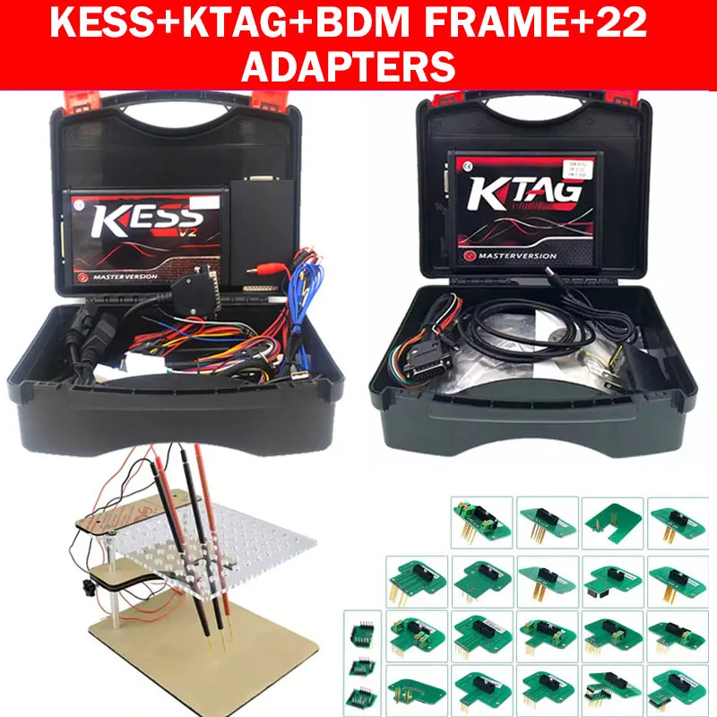 NIEUWE EU Red KESS V2 V5.017 Online 2.80 KTAG 7.020 2.25 met Murata Filter OBD 2 Auto Truck ECU Chip Tuning Onbeperkte Reparatieset