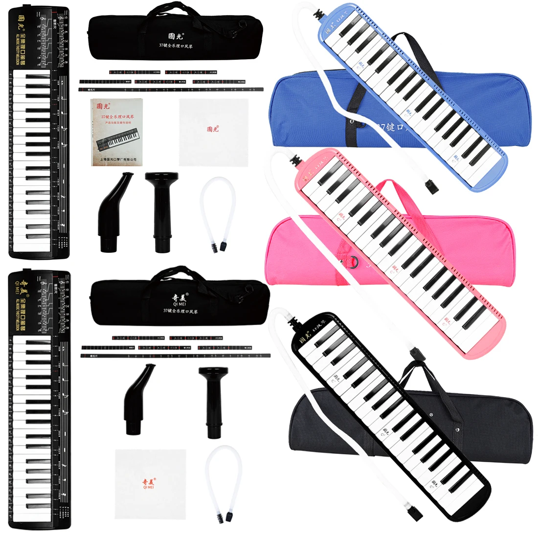 37 Key Melodica Adult Beginner Players Portable Tone Piano Mouth Organ Harmonica Pianica Melodica Keyboards Instrument