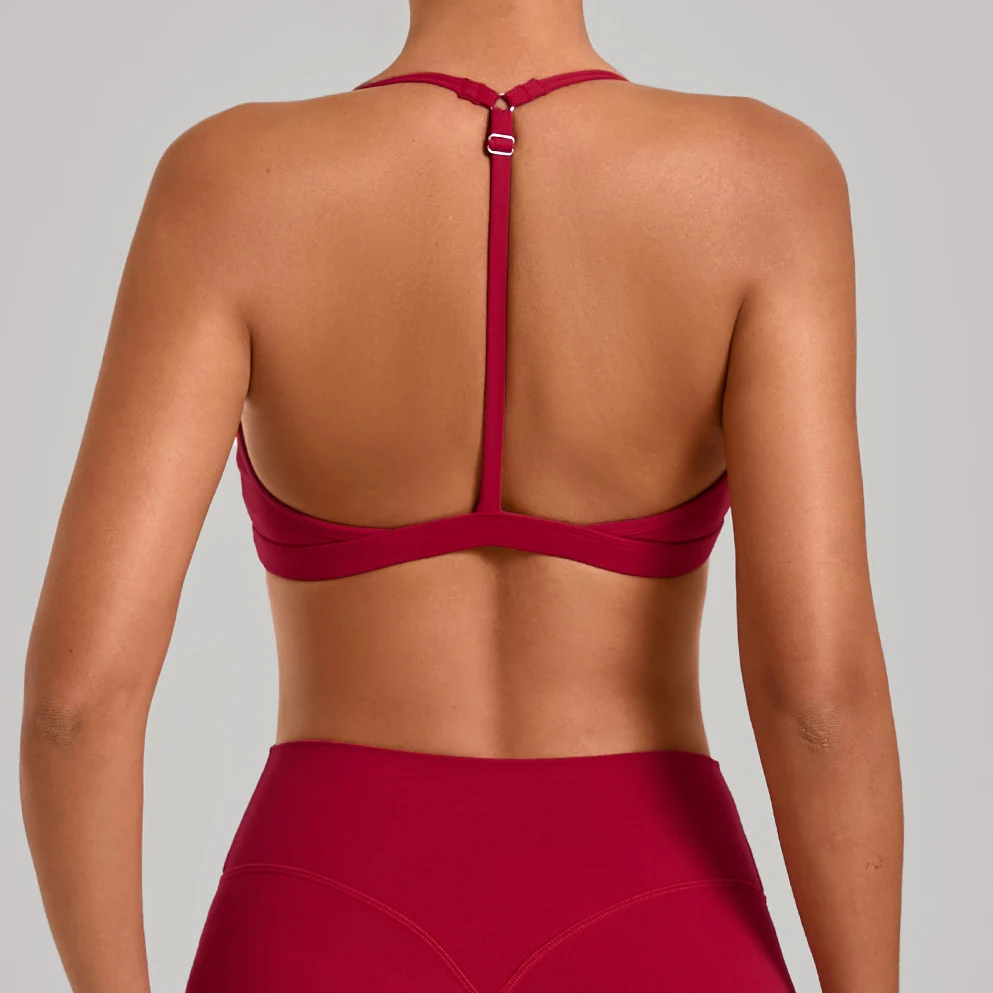 Sujetador Deportivo 2026, Top de Gimnasio para Mujer, Sujetadores Push-up, Ropa Deportiva Nueva, Ropa de Yoga para Mujer, Top Deportivo, Rojo Púrpura
