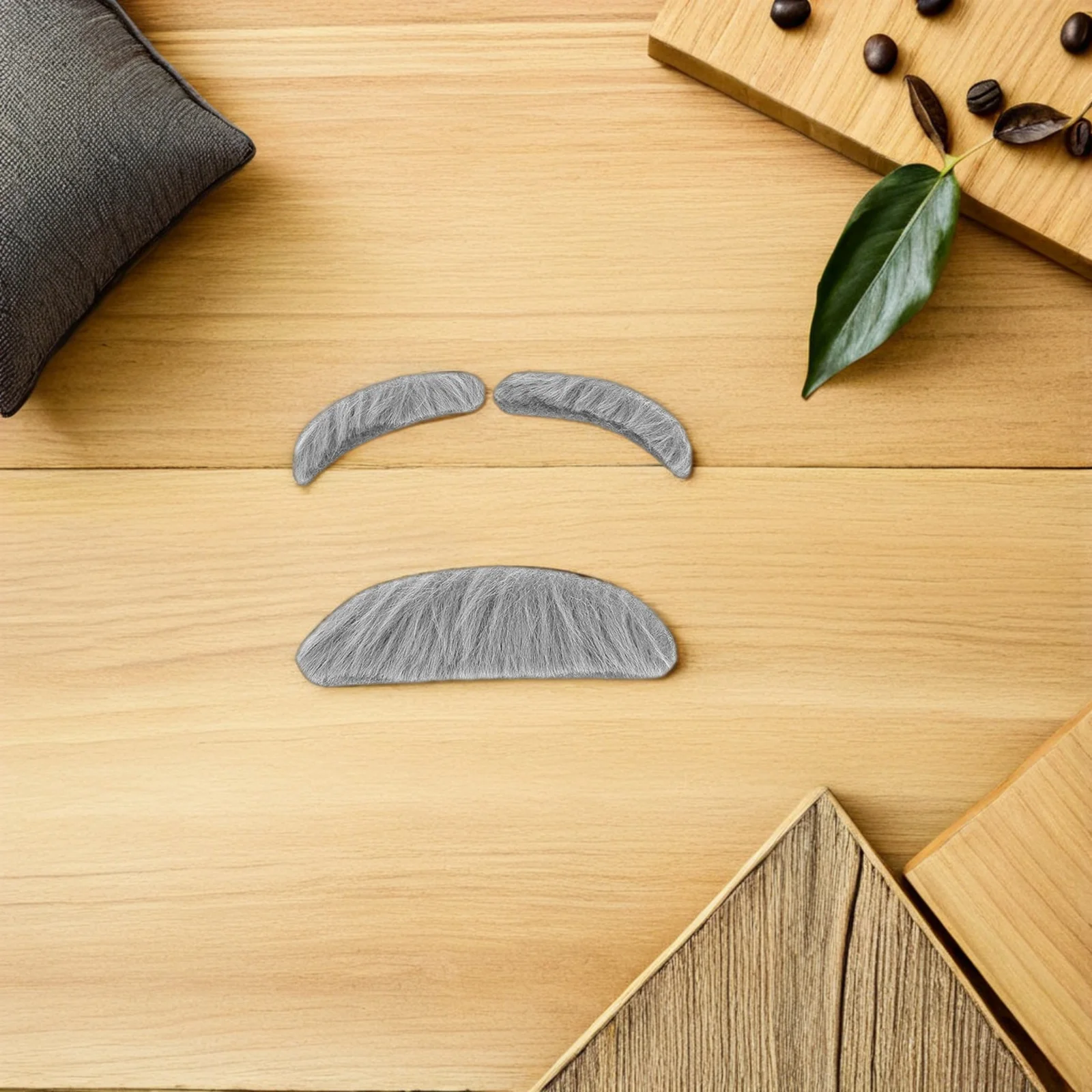 

Realistic Fake Eyebrows and Mustache Set for Men Old Man Costume Party Halloween Cosplay Artificial Beard Props Adhesive Design