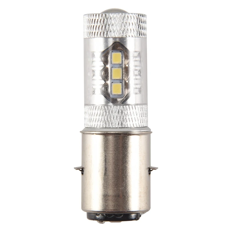 80W BA20D H6 สีขาว 16 LED รถจักรยานยนต์ รถจักรยานยนต์/จักรยานยนต์/ATV ไฟหน้าหลอดไฟ