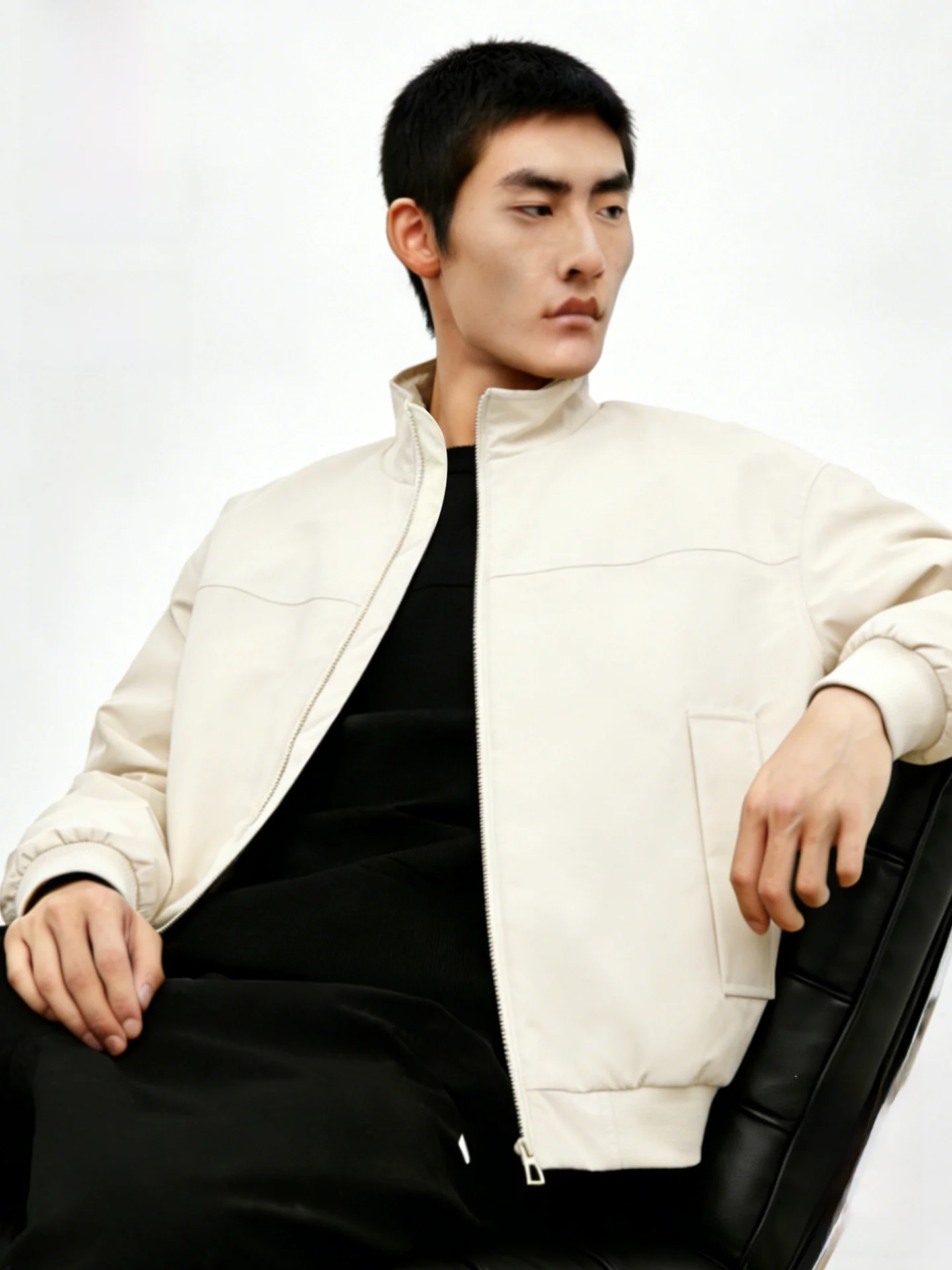 

Thiened Winter Jaet Men's Flight Coat Stand Collar Warm Cotton Workwear Monkey Face Youth Casual Outerwear