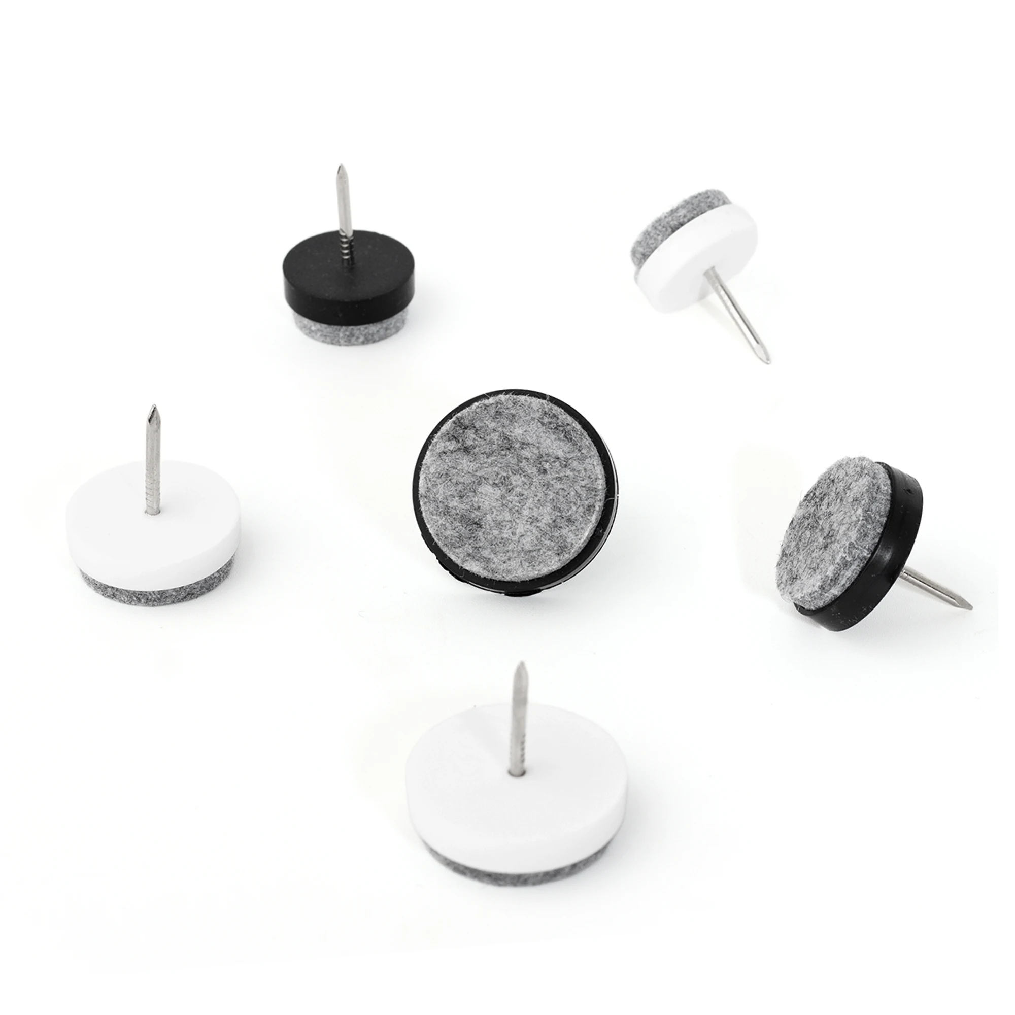 20PCS Furniture Feet Felt Pads Nail-On Reduce Noise Glide Pad Anti-Slip Tile Floor Protector for Chair Table Sofa Cabinets Legs