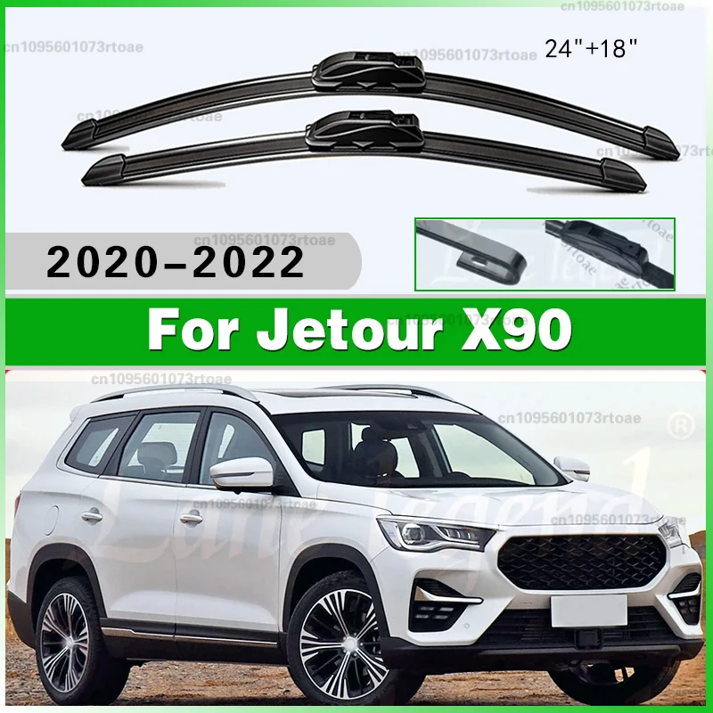 

24"+18" For Jetour X90 2020 2021 2022 Model Wiper Front Wiper Blades Windshield Windscreen Rubber Rain Brush Car Accessories