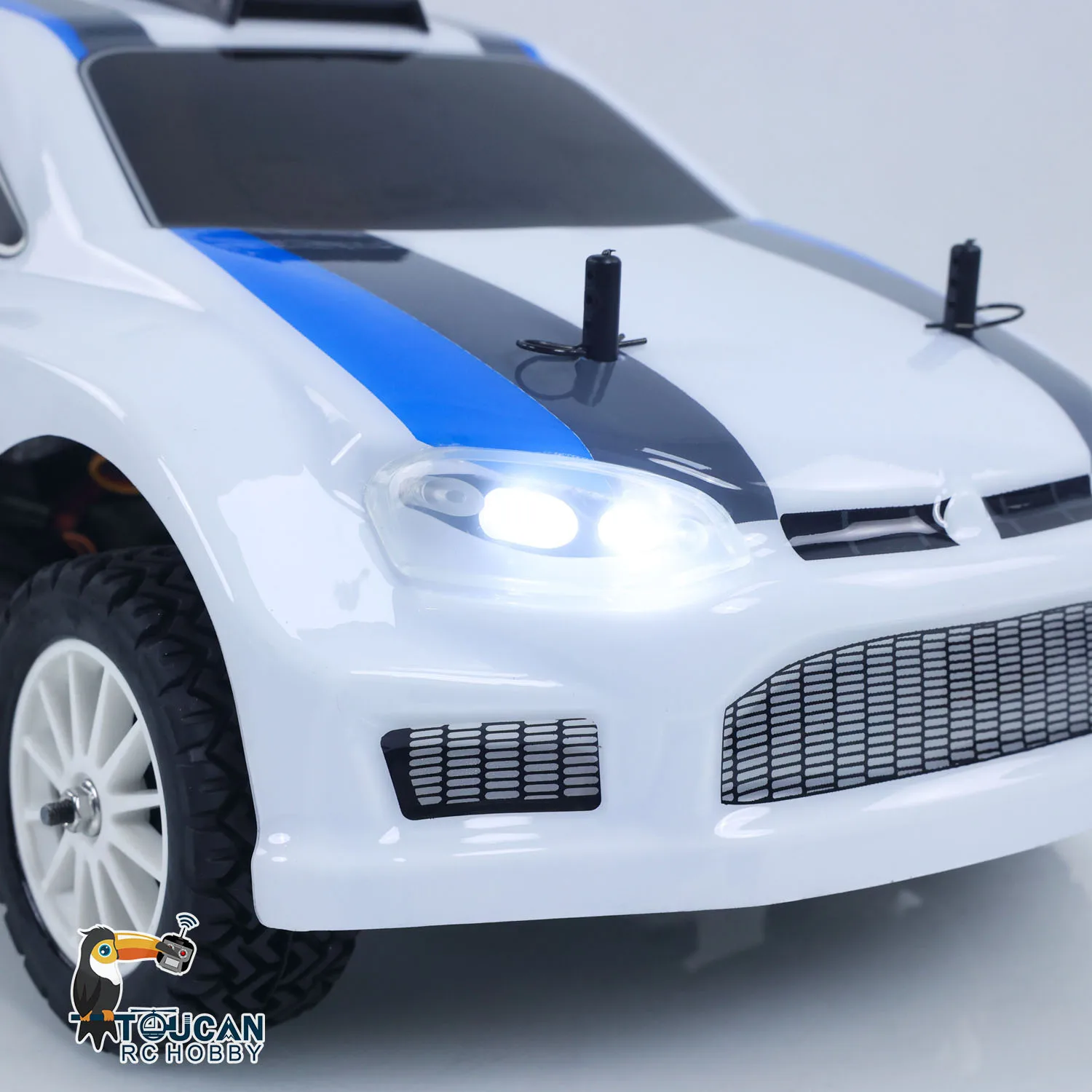 70KM/H 1004 1/10 4*4 سيارة رالي تعمل بالتحكم عن بعد RC بدون فرش سيارة سباق كهربائية Hobbywing 60A ESC 3 تروس معدنية تفاضلية