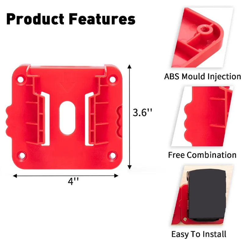 Portabatterie per Milwaukee 18V supporti batteria supporto Dock per 48-11-1815 48-11-1828 48-11-1850 48-11-1860 48-11-staffa a parete