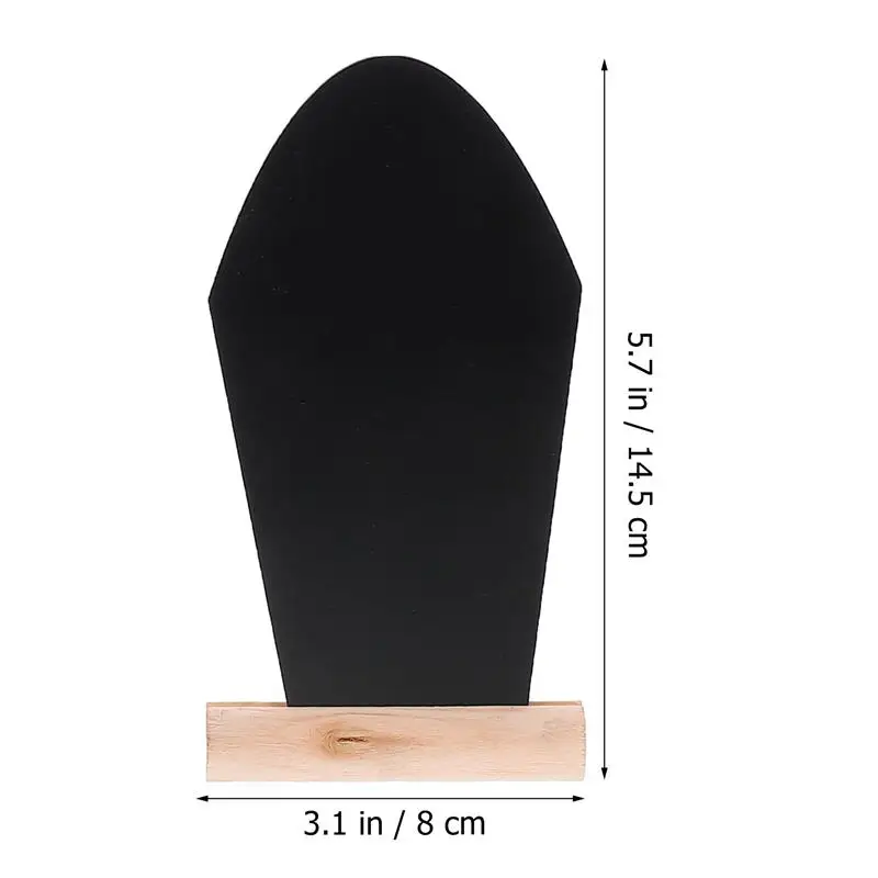 4pcs Wood Coffin Boards Chalkboard Tags Coffin Table Sign Double Side Chalkboard Signs Wedding Table Number Sign Graffiti Board