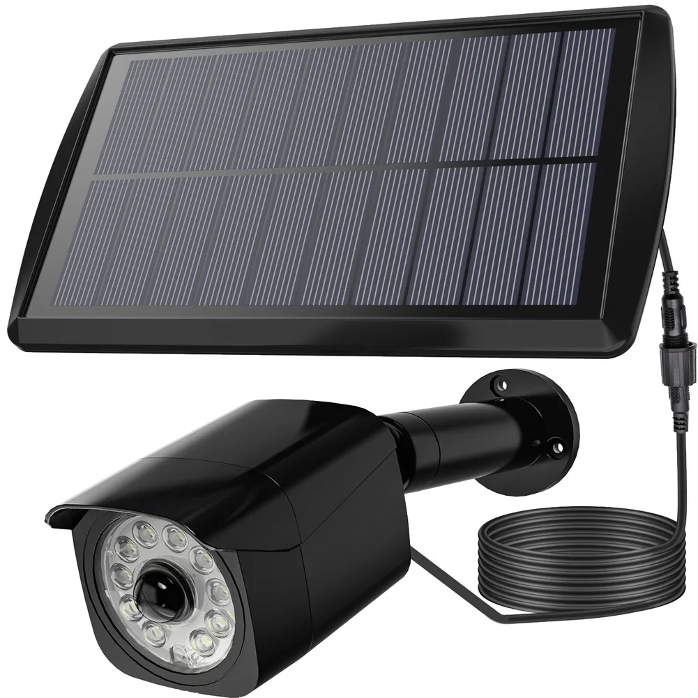 

Outdoor Motion Sensor Solar Lights LED FloodLight Waterproof Wireless Dummy Fake Security Camera Lamp for Porch Garden Patio