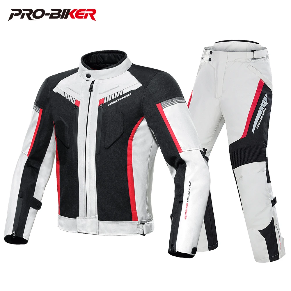 Waterproof Motorcycle Jacket Man Riding Racing Jacket Motocross Jacket Moto Pants Moto Protection With Removeable Linner