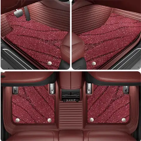 Custom Fit Double Layer For Honda City 2002-2023 Years Auto Leather Car Floor Mats Carpets Foot Accessories liners