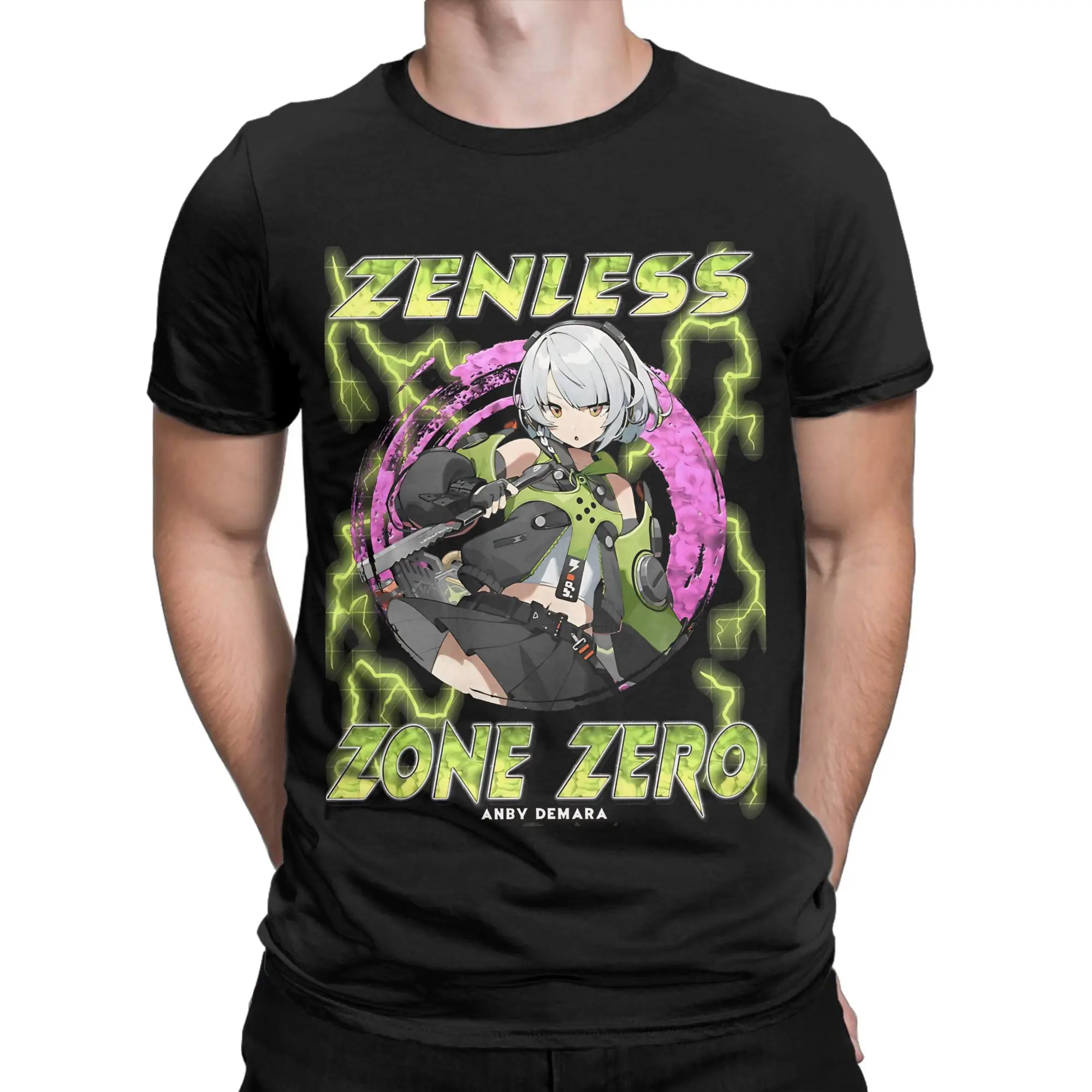 Zenless Zone Zero Anby Demara Essential Shirt Novelty 100% Cotton T-Shirt Zenless Zone Zero Tops Tees For Men