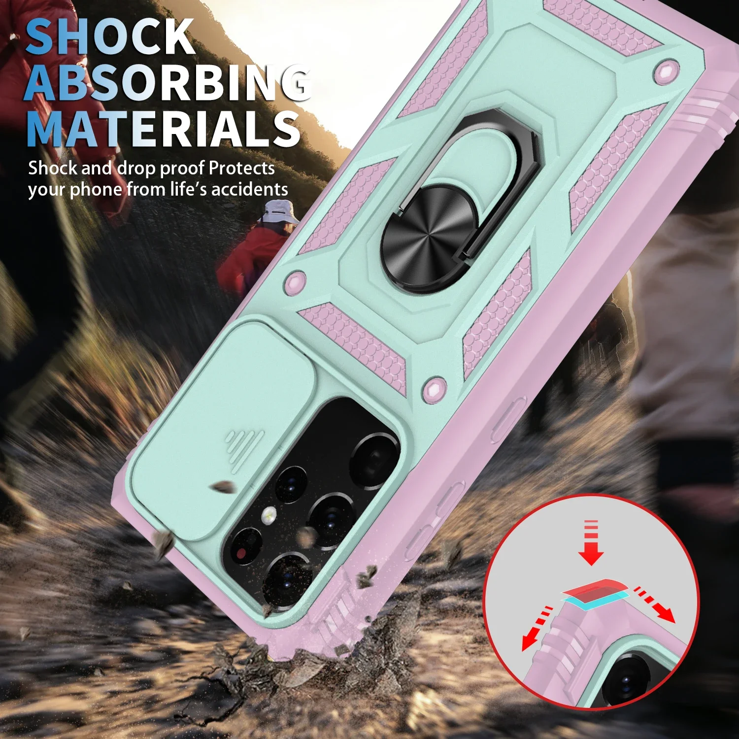 Casing Pelindung Heavy Duty 3IN1 untuk Samsung Galaxy S25 S24 S23 S22 S21 S20 Ultra Plus FE A56 36 26 16 06 55 35 25 5G OTT Cover Box