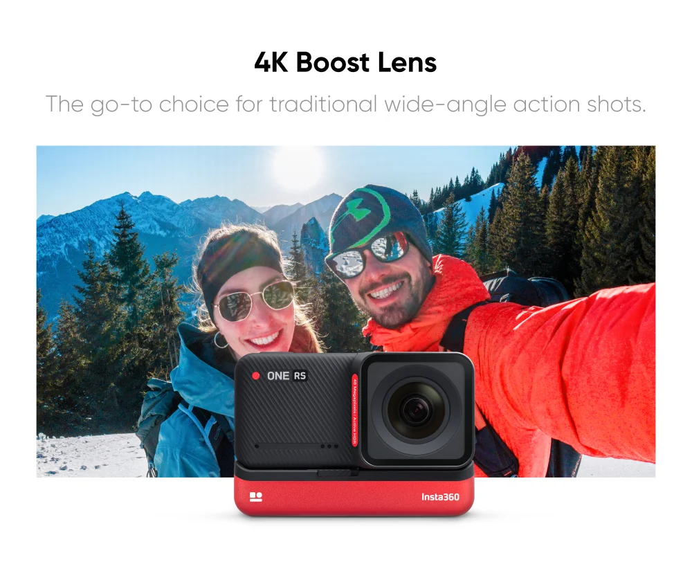 Original New Brand Insta360 ONE RS – Waterproof 4K 60fps Action Camera & 5.7K 360 Camera,Twin/ 360 Lens / 4K Edition