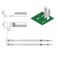 SEQURE 1 Pair Tweezer Tip for SQ HT140 Hot Tweezers 3.0FS & 5.0FS & 6.0KS Flat Shovel Tips