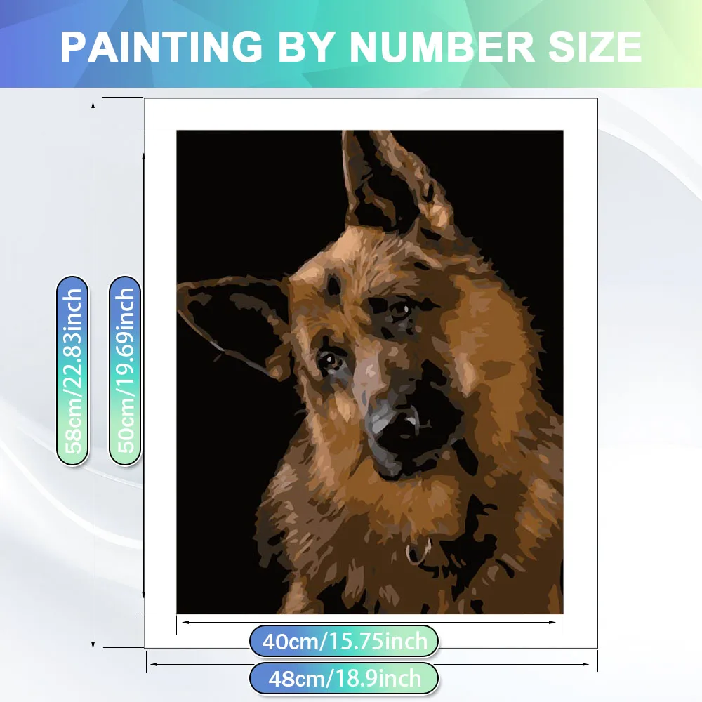 HUACAN Painting By Number Kits Dog Animal Handmade Diy Drawing On Canvas Picture Personalized Gifts Craft Kit Wall Arts