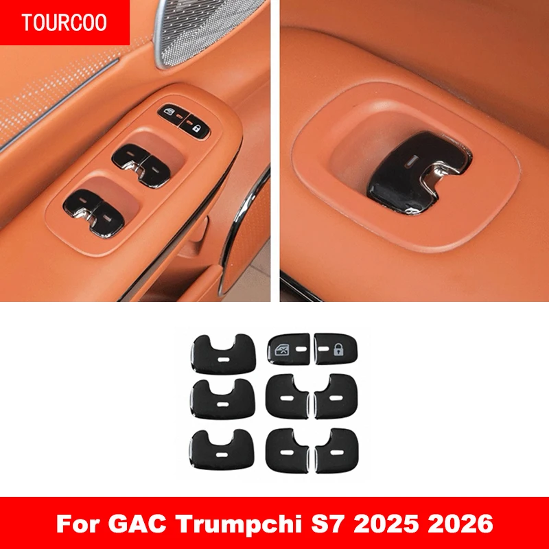 

For GAC Trumpchi S7 2025 2026 Door Glass Lifting Car Door Switch Button Epoxy Protective Stickers Accessories