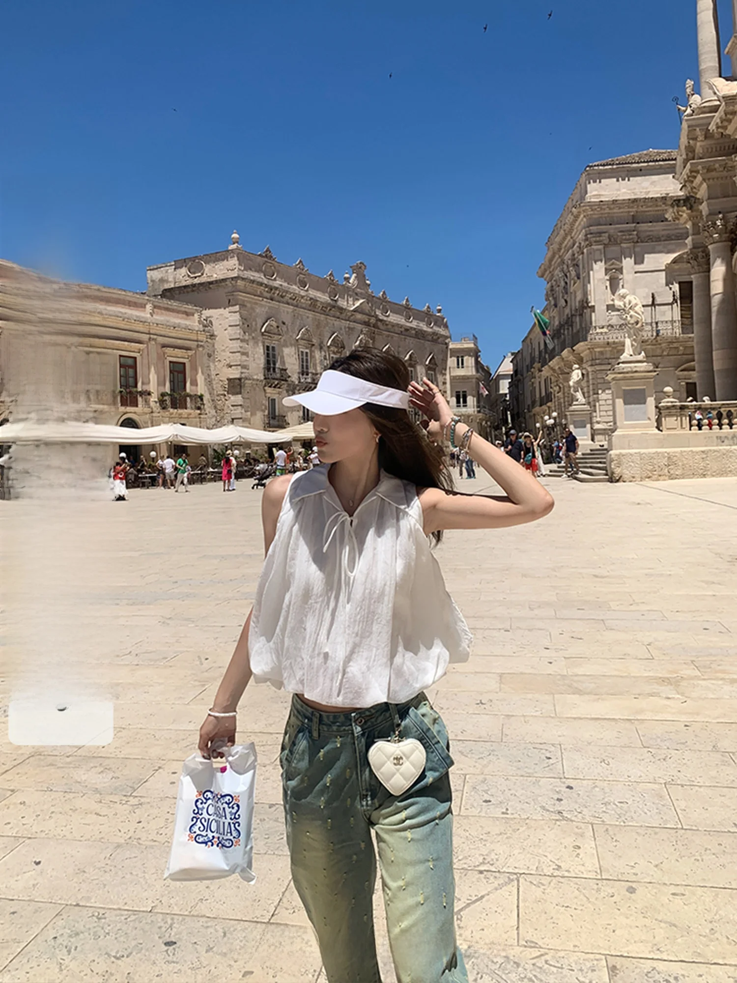 

Женская летняя блузка Ele Svel Bubble из льна и шелка с отложным воротником, удобная, прямого кроя, для повседневной носки