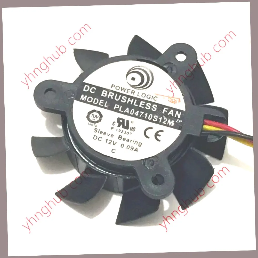 POWER LOGIC PLA04710S12M DC 12V 0.09A 4-Wire Server Cooling FanIndustrial Equipment Ventilation