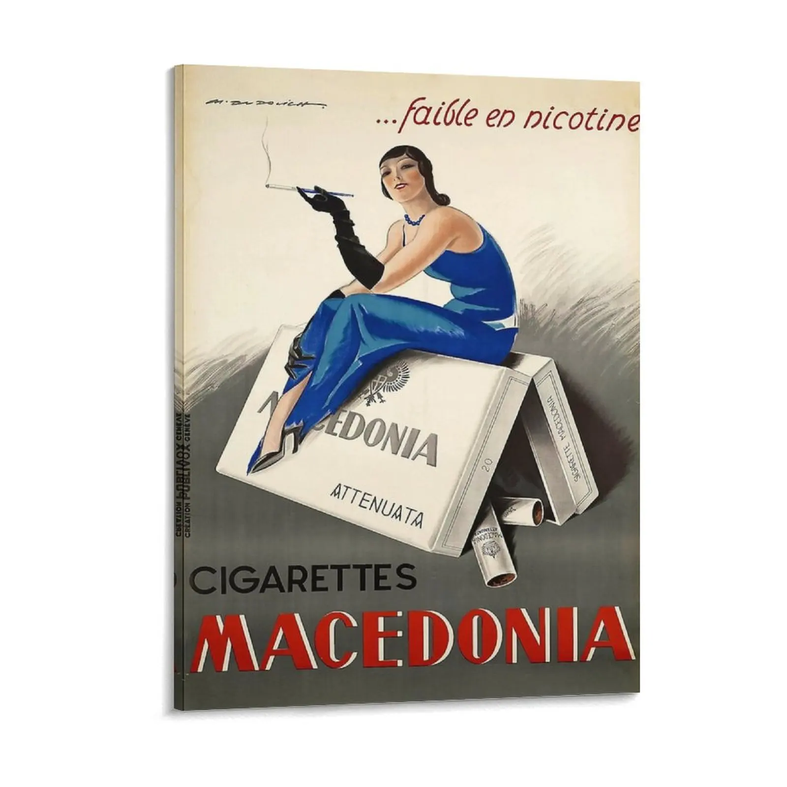 

Vintage Italian Cigarette Canvas Painting Poster Cinema Party Cinema Print Club Bar Framed Wall Paintings