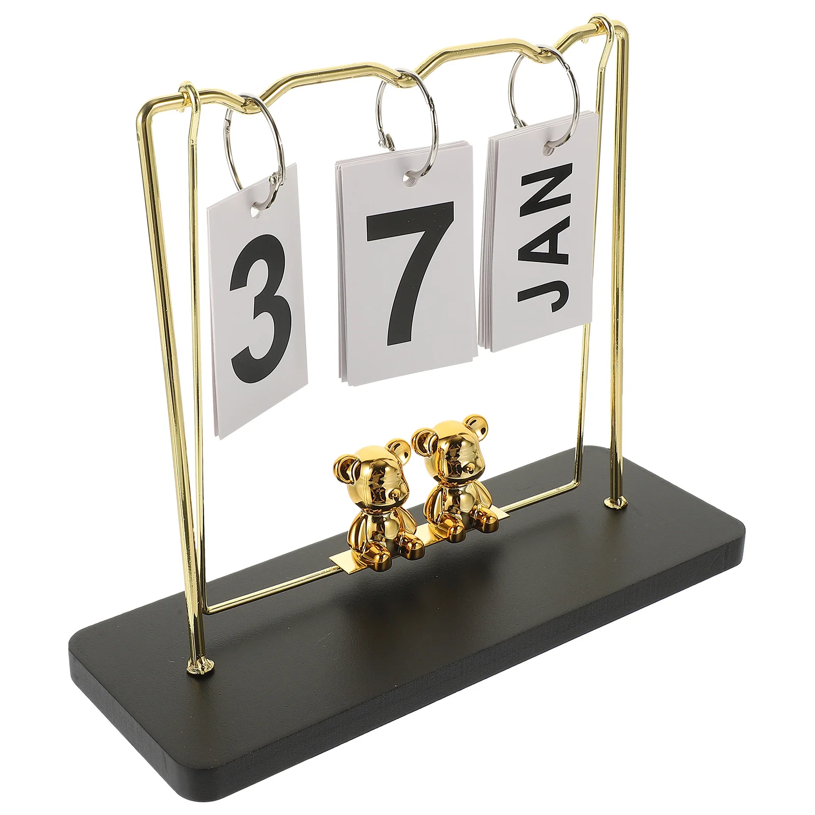 Wooden Desktop Calendar Reusable Perpetual Flip Table Calendar For Office Home School Decor Standing Desk Organizer Rustic