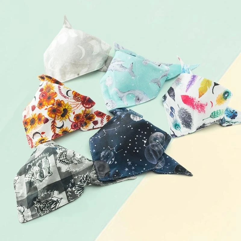 

J15U Детские нагрудники для треугольного шарфа, хлопковая детская бандана, впитывающая ткань для отрыжки, слюна T