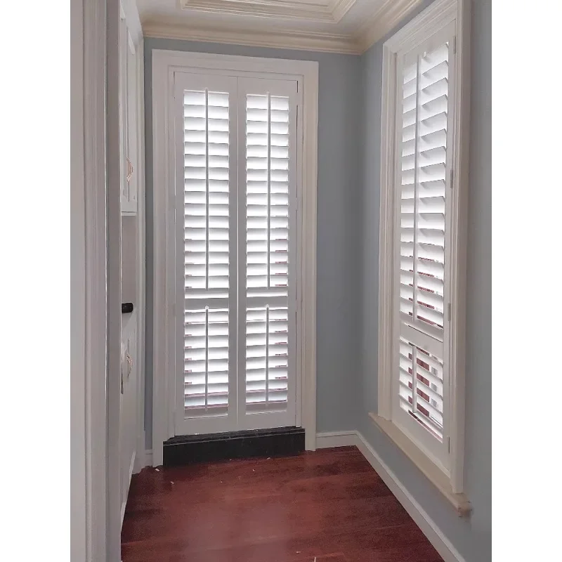 Customized breathable window European-style American basswood solid wood shutters Imported quality environmentally friendly baki