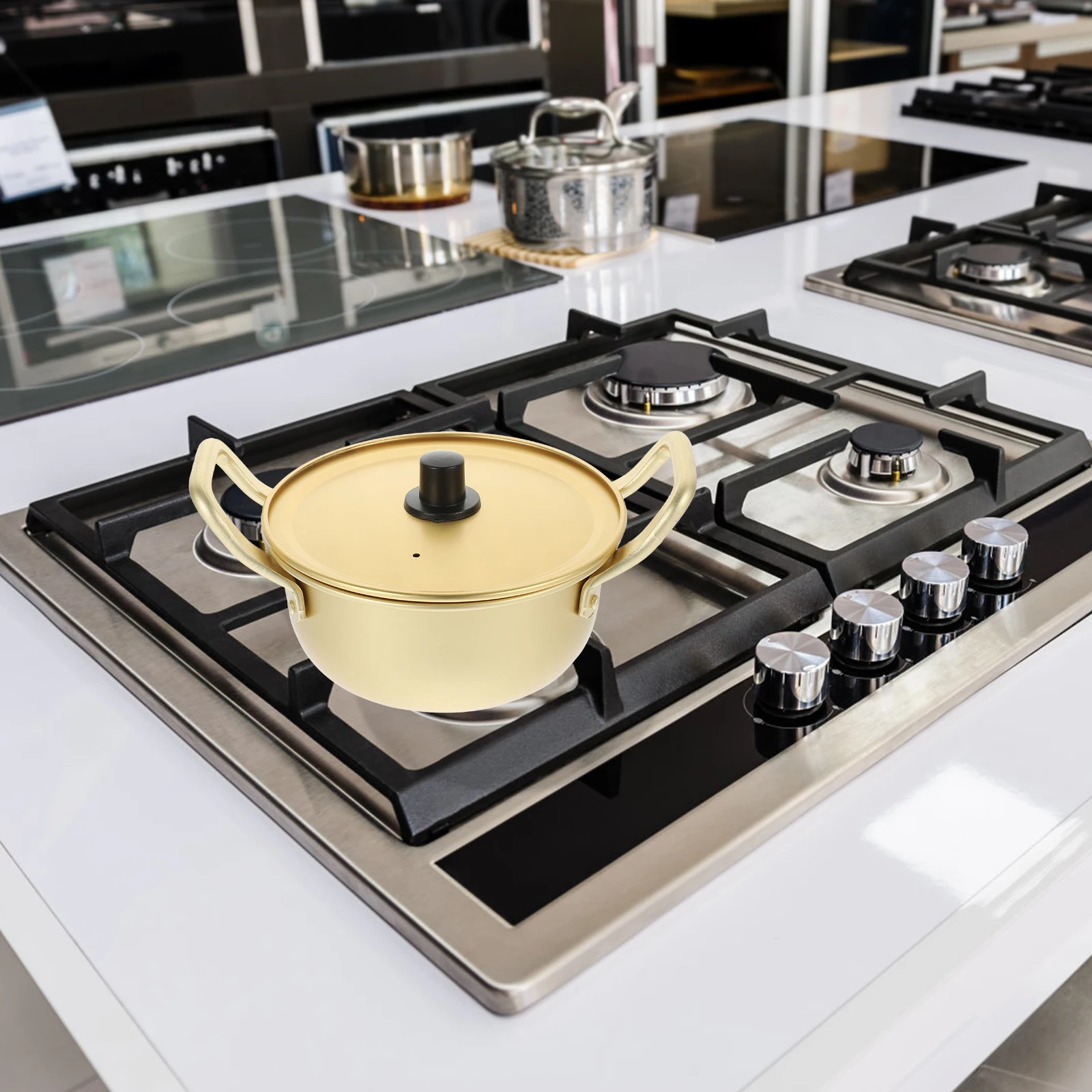 

Ramen Cooker Double Aluminum Soup Pot Alloy Korean Noodle Cooking Instant Noodles