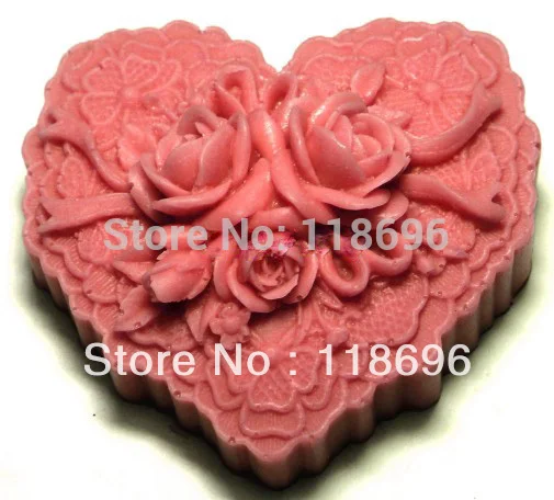 Soap Mold Cake Decoration Mold Manual Handmade Soap Mold Love Modelling Silicon NO.:SO106 Aroma Stone Moulds PRZY Rose