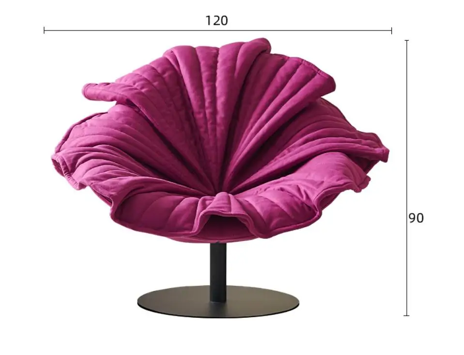 Art style single sofa petal dining chair