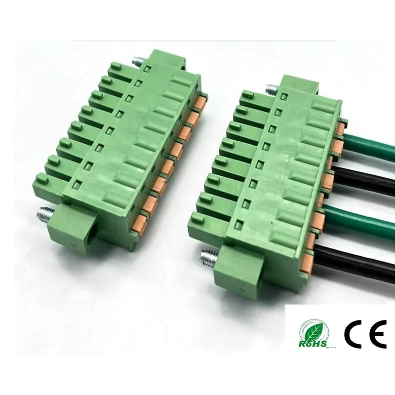 10Pairs 15EDGWB-3.81mm Pitch Electronic Flange Screws with KDM Spring Plug Multiple Options 2P-24P for Electronic Components