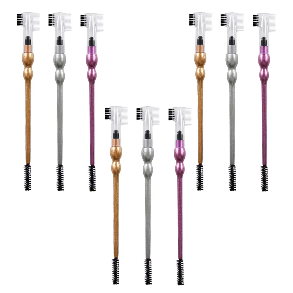 9 Stuks Brow Kam Wenkbrauw Borstel Duurzaam Make-Up Tool Wimper Kam Tweekoppige Wenkbrauw Wimper Make-Up Accessoire Brow Kammen