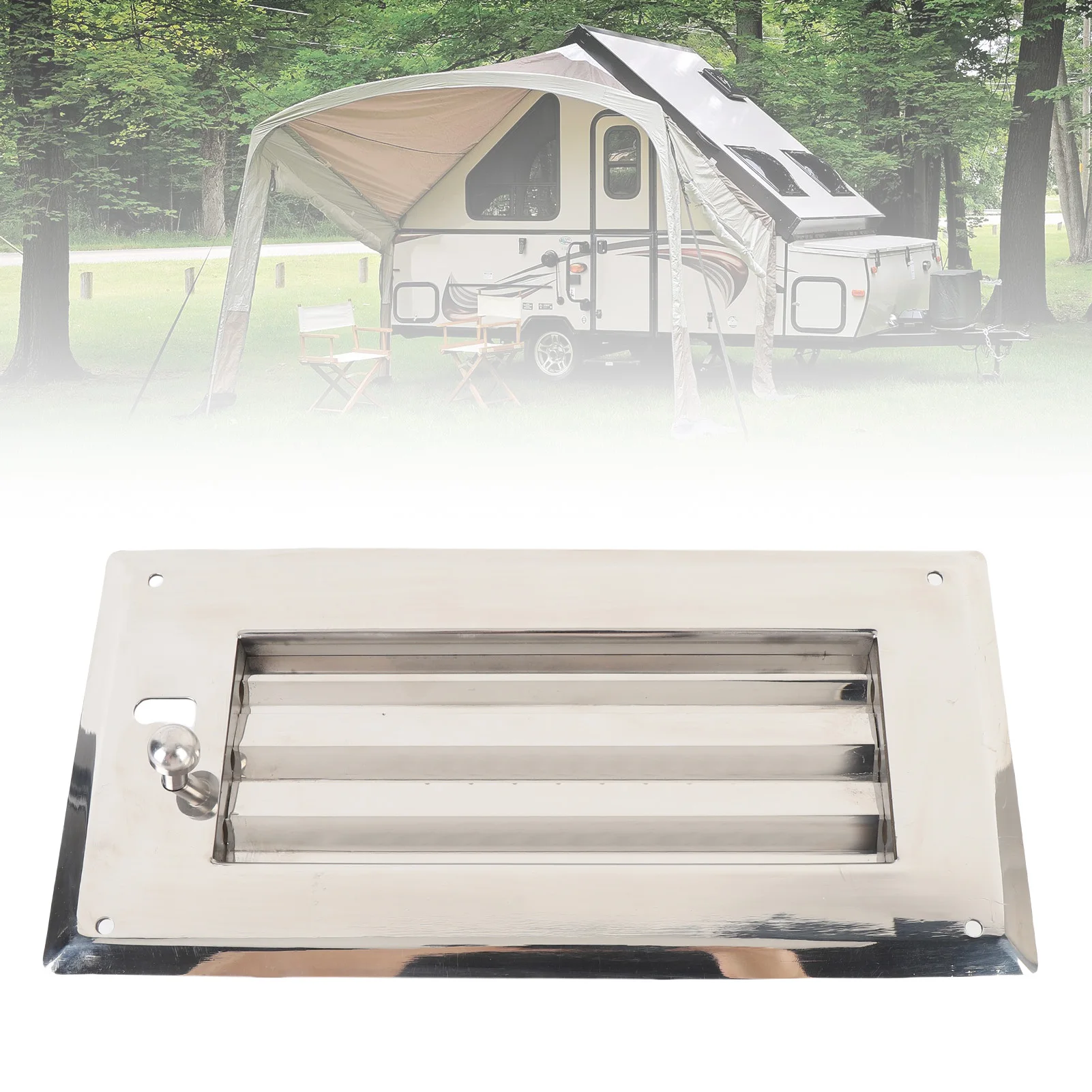 

Stainless Steel Louvered Vent Boat Louvered Vent Safe Locking Mechanism 3 Slot Weatherproof Marine Grade for Yachts RVs Ships
