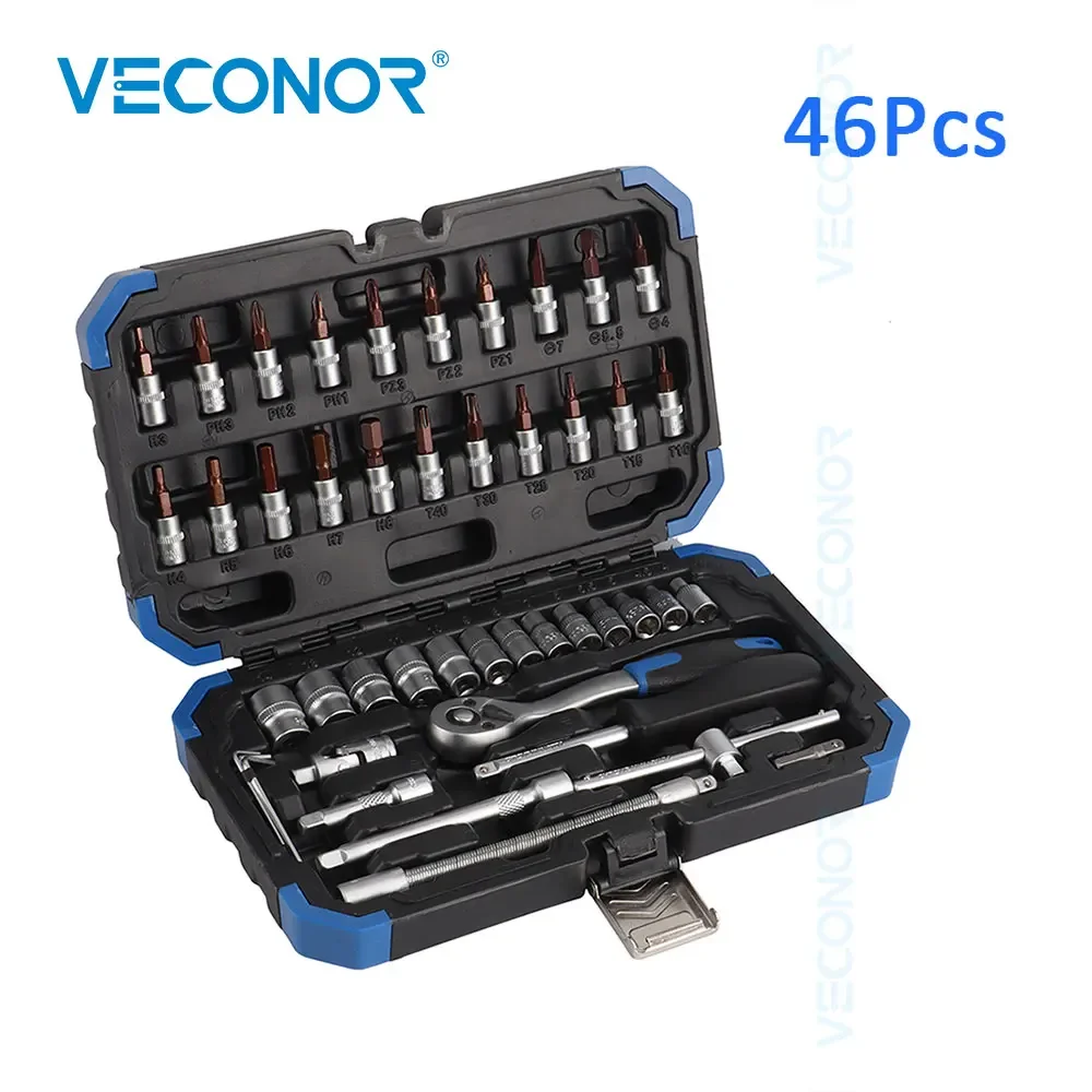 46-Piece Socket Wrench Set 1/4