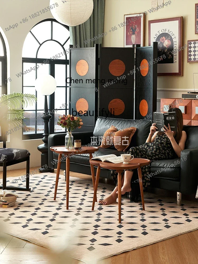 P178 Nuovo tavolo da tè francese retrò in legno massello Soggiorno Casa Tavolino da salotto con senso artistico avanzato Mobili moderni e minimalisti