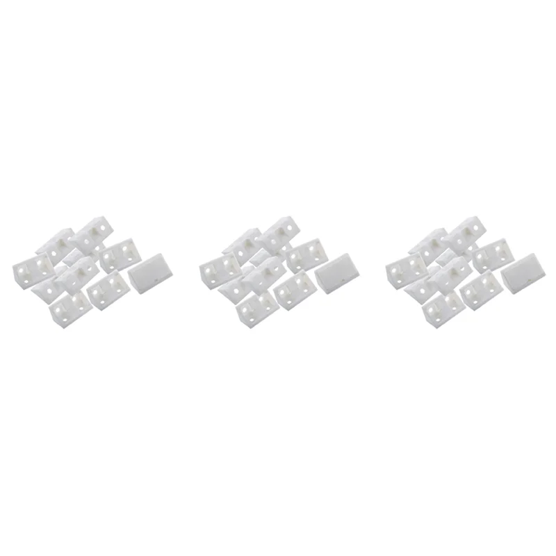 

ABBY-Furniture Cabinet Fastener Corner Braces Angle Brackets White 30Pcs