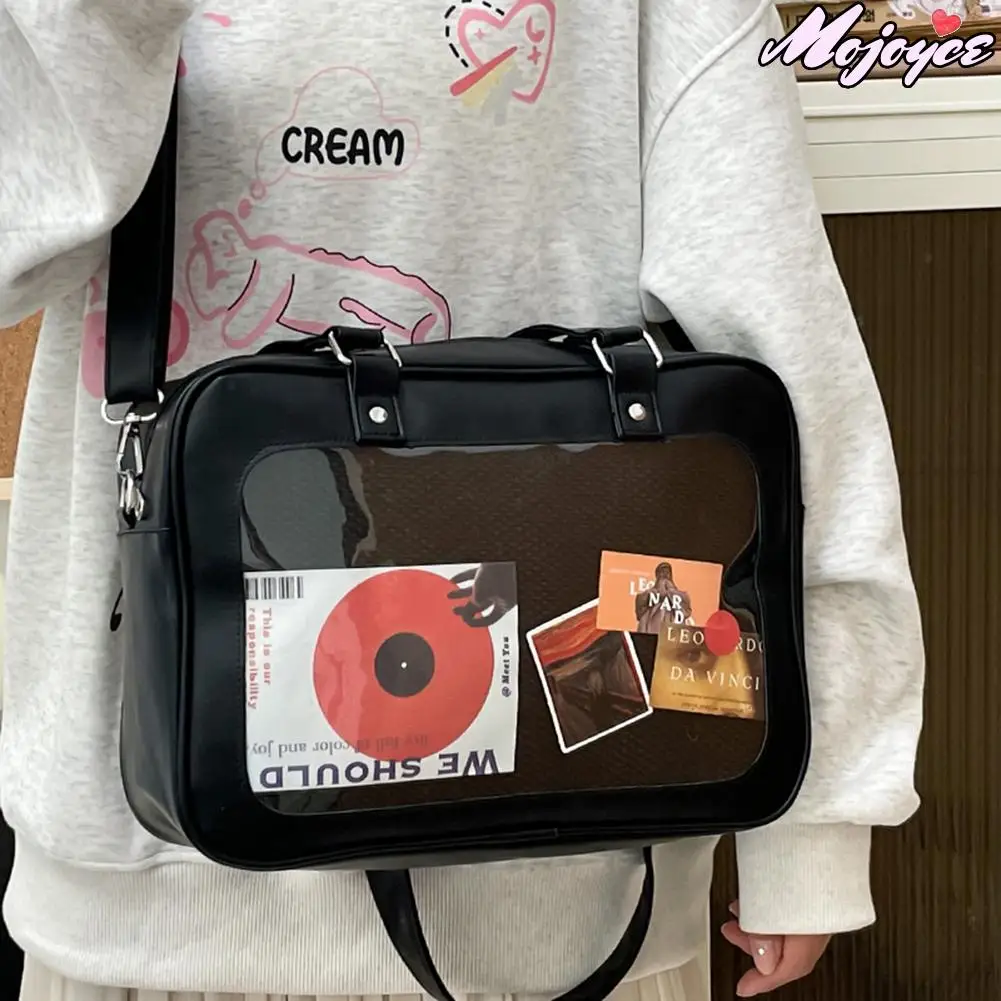 

Ita Bag Japanese Kawaii JK Uniform Handbag for Women's High School Girls Shoulder Bag Clear Pocket Can Hold Badge Doll Itabag