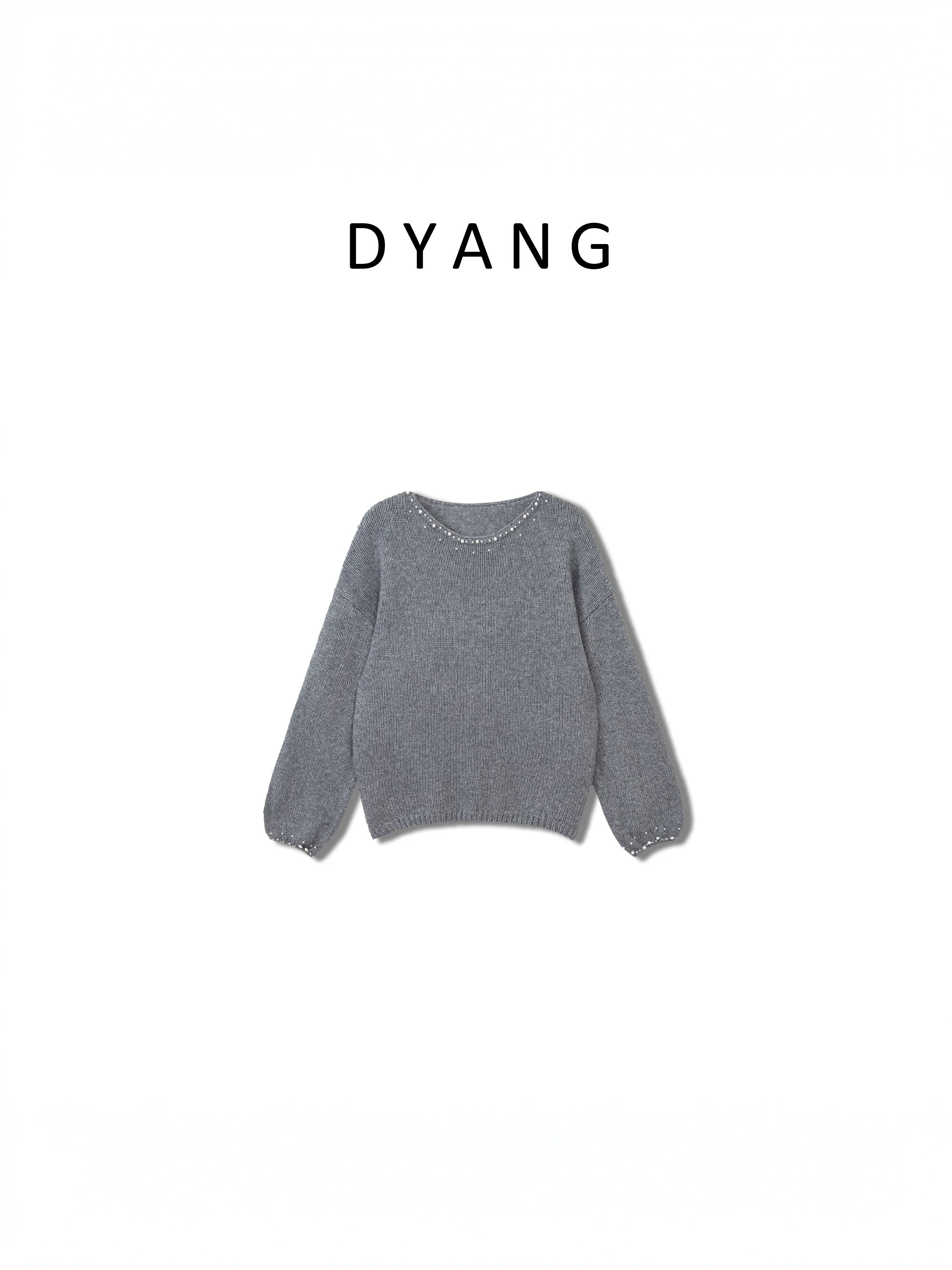 

Faionable Long Sve Knitted Pearl Sweater round Ne Overhead Design Winter Spring Woolen Women's Premium Quali Knitwear