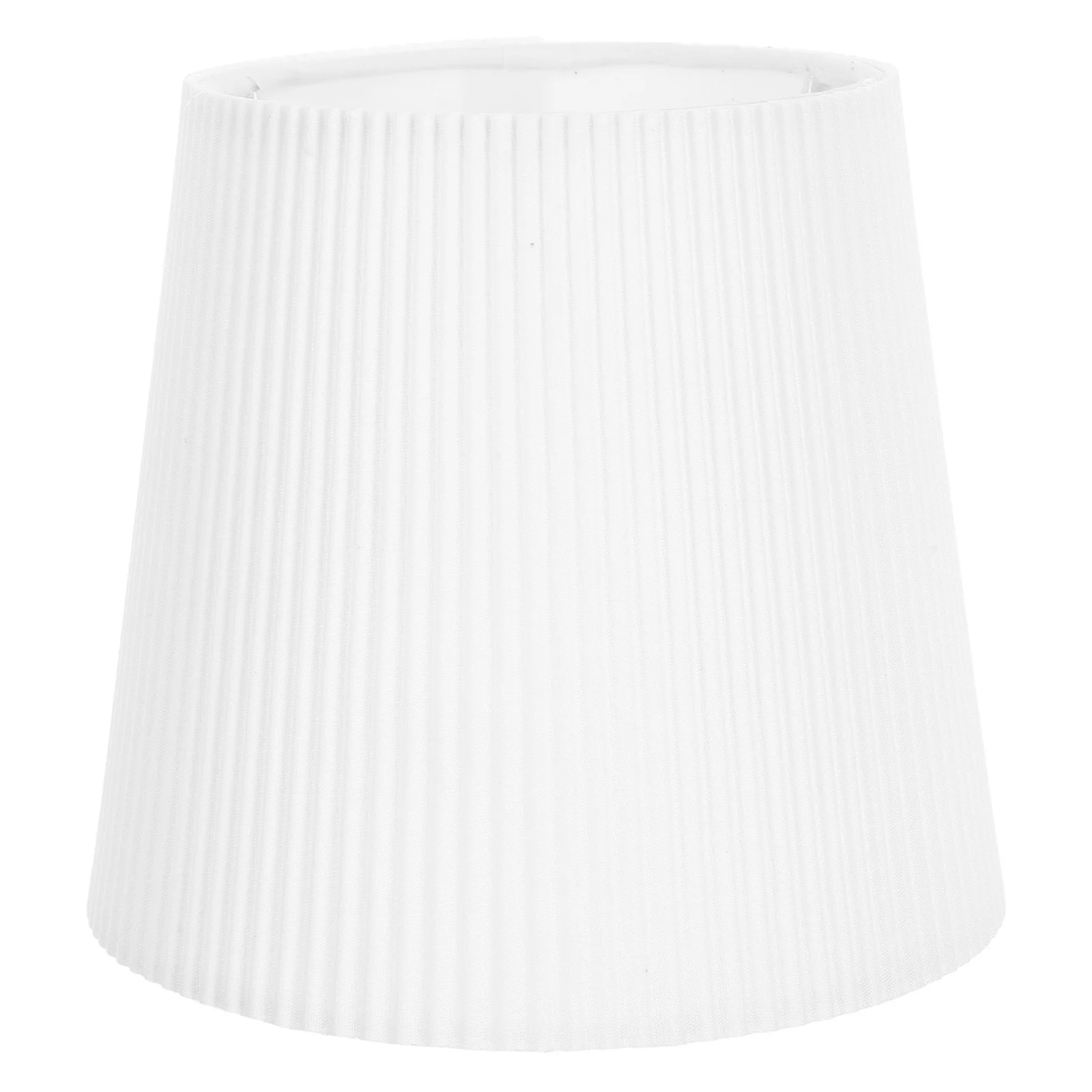 

Table Floor Lamps Small Pleated Fabric Lampshade White Cloth Light Shade for Bedrooms Living Rooms Easy to Install Clean