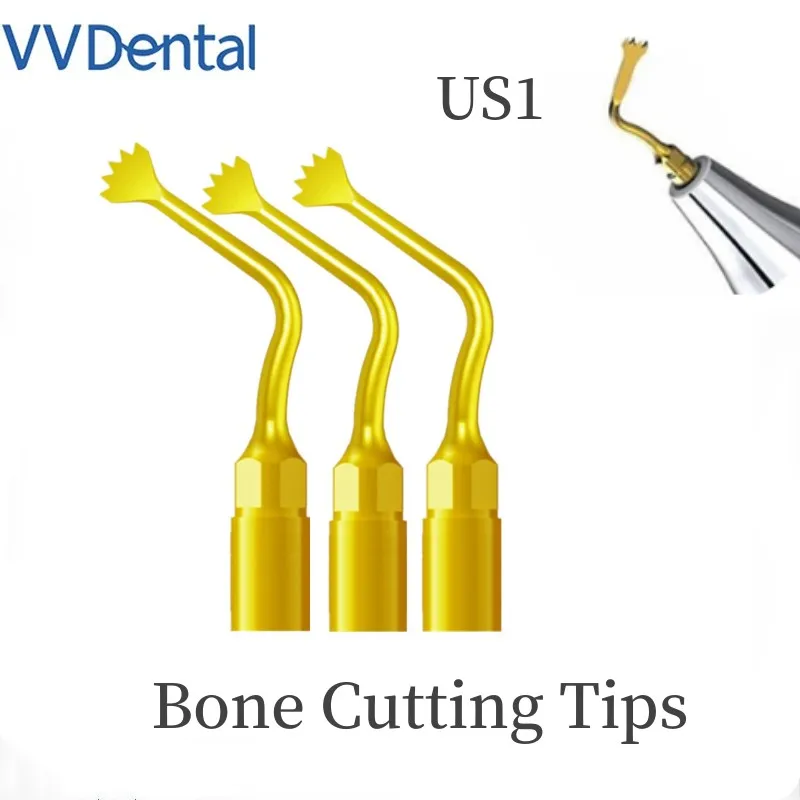 VVDental US1 Piezo Surgery Tip for WOODPECKER MECTRON NSK Scaler Handpiece Dentistry Tools Bone Surgery Cutting Tips