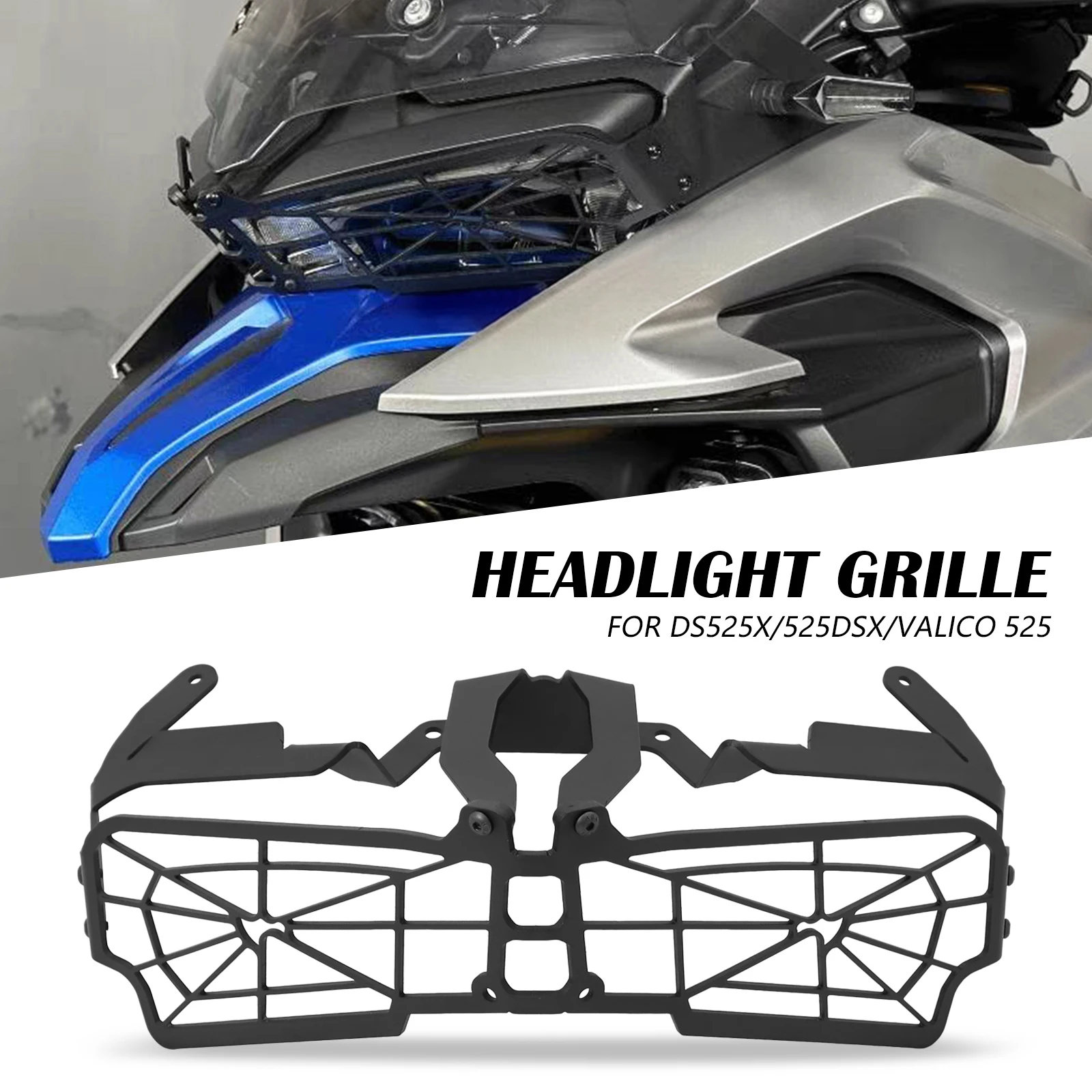 

DS525X Motorycle Accessories For VOGE Valico 525 525DSX 2023 2024 2025 Headlight Protector Grille Guard Cover Protection