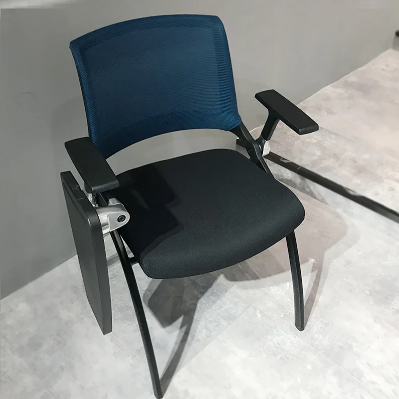 Black, mesh, conference chair, with small table board, training