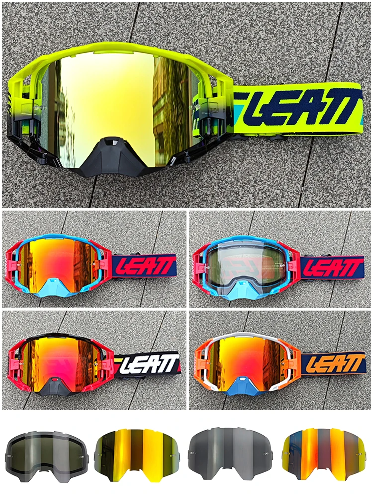 AliExpress Leatt MTB BMX ATV Motorcycle Sports Outdoor Sport Glasses Four Season Universal velocity 65 Breathable Riding Glasses UV400 Unisex