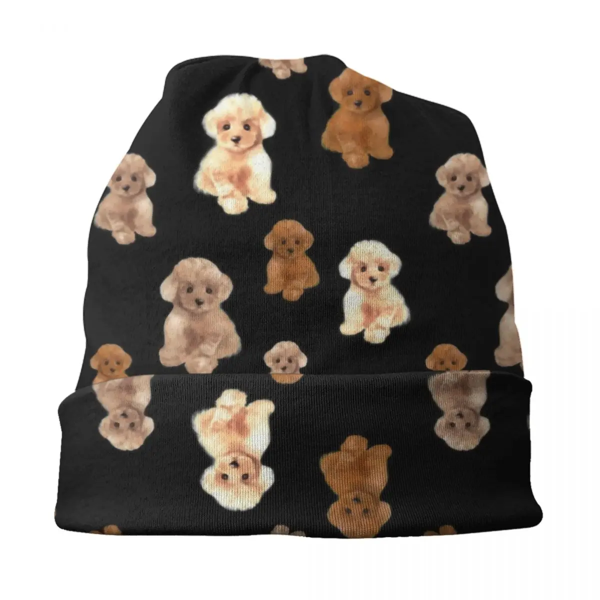 Teacup Poodle Dog Skullies Beanies Caps Unisex Winter Warm Knitting Hat Fashion Adult Pet Lover Bonnet Hats Outdoor Ski Cap